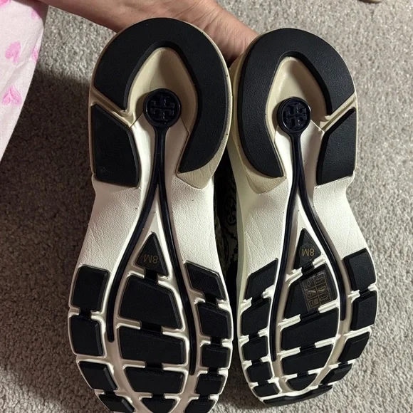New Tory Burch Good Luck Training Sneakers Navy 8 - Picture 5 of 5